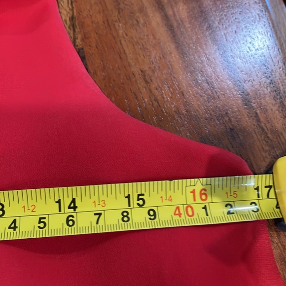 TRENDING SALE Halston Heritage red evening top size 10.. - Picture 7 of 11